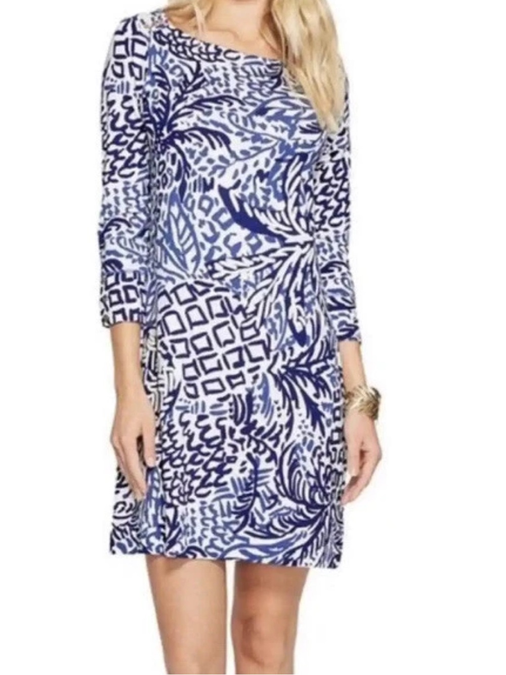 Lilly Pulitzer Home Slice Pineapple Sophie Shift Dress Sz XS